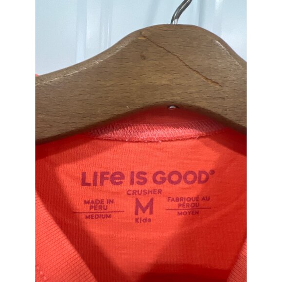 Life Is Good One of a Kind Unicorn Crusher Tee Kids Med Mango Orange Cotton NEW - Picture 4 of 6